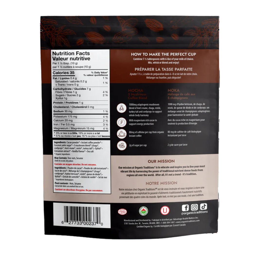 Organic Traditions - Organic 5 Mushroom Coffee Blend Mocha