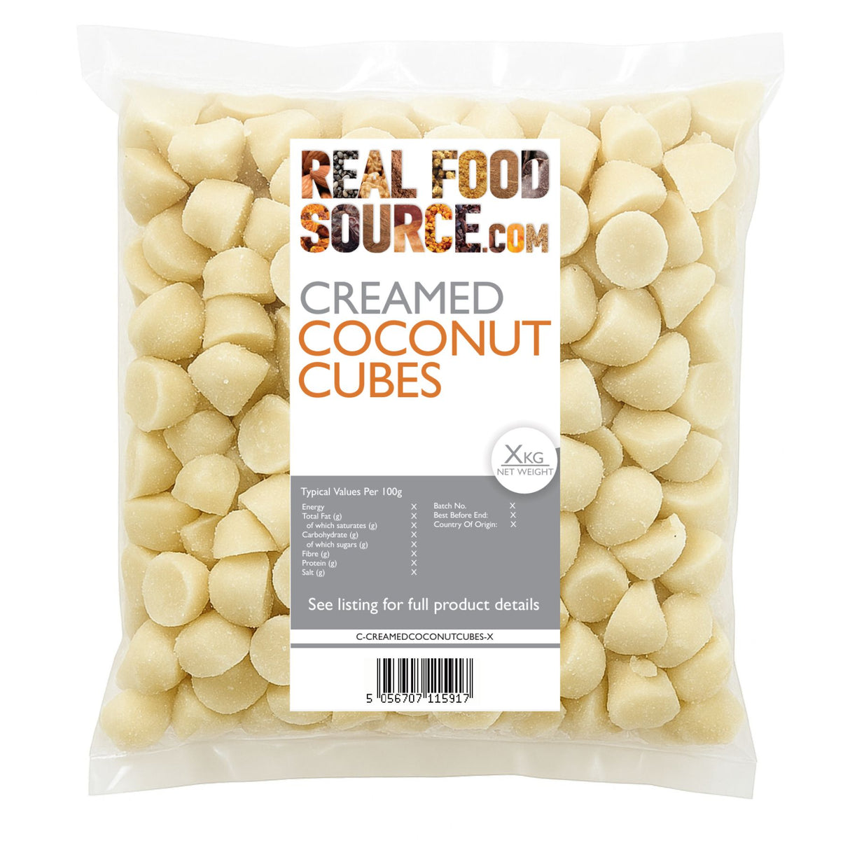 Creamed Coconut Cubes