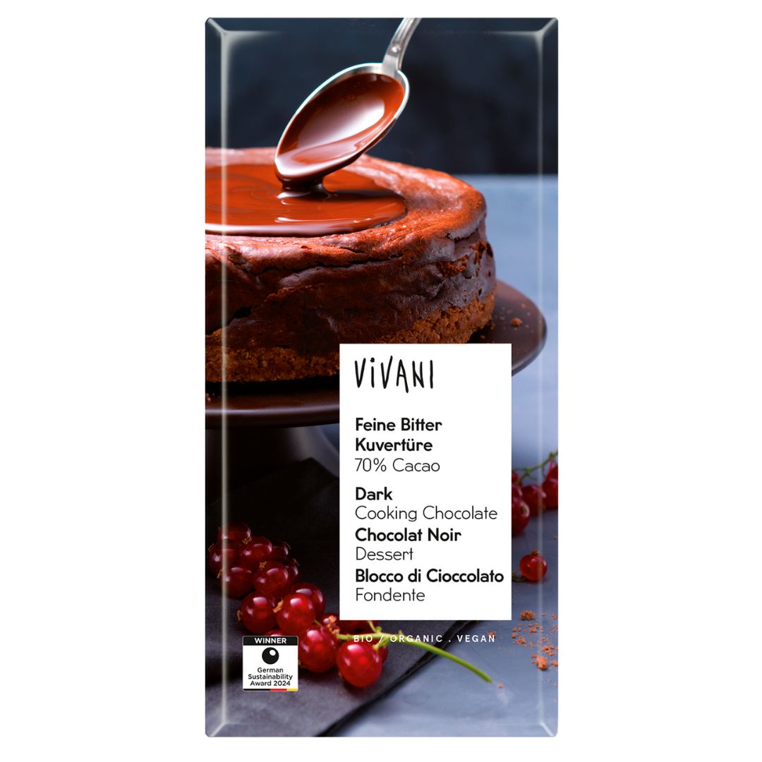 Organic Vivani 70% Dark Cooking Chocolate Bar