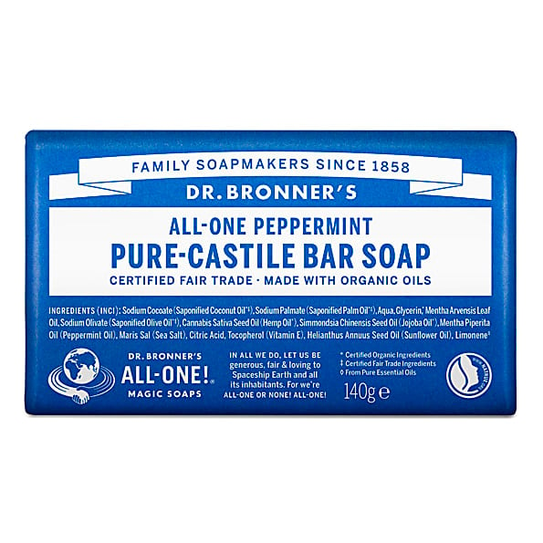 Dr Bronner's All-One Peppermint Pure-Castile Bar Soap