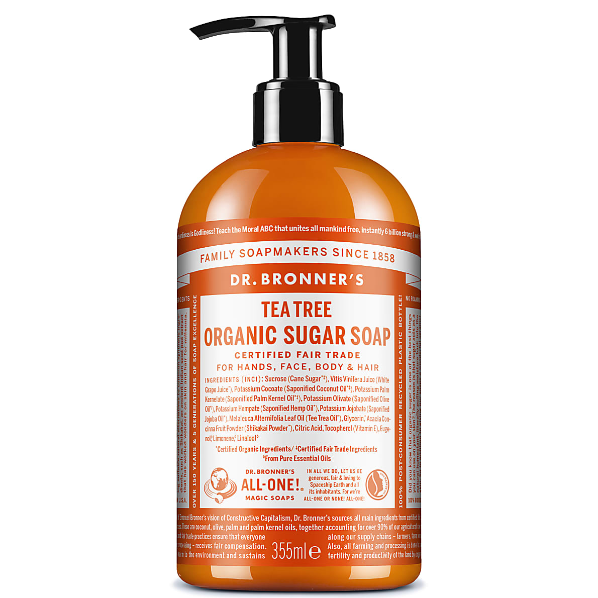 Dr Bronner's Organic 4-in-1 Tea Tree Sugar Soap