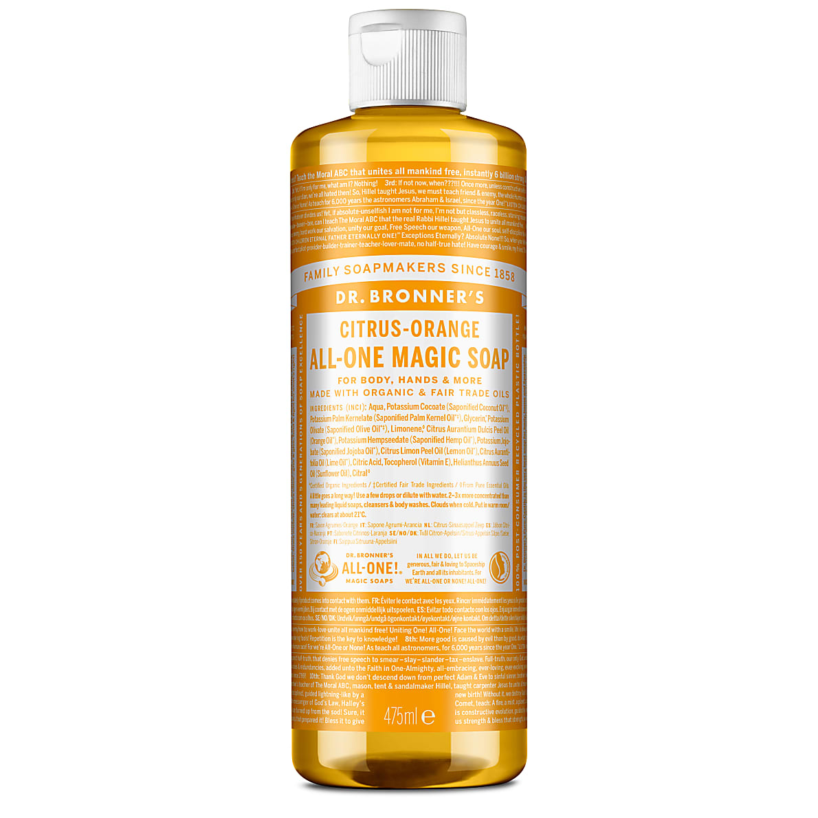 Dr Bronner's Organic Citrus-Orange All-One Magic Soap