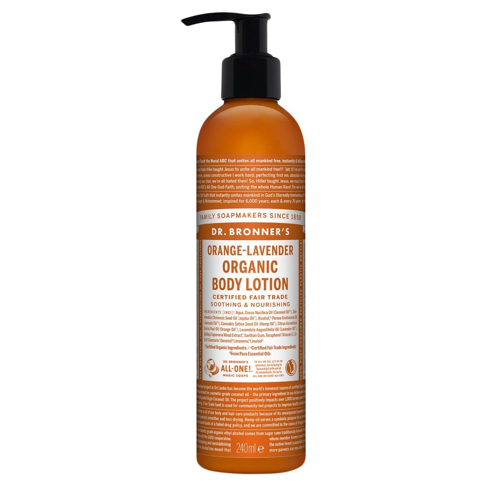 Dr Bronner's Organic Orange Lavender Hand & Body Lotion