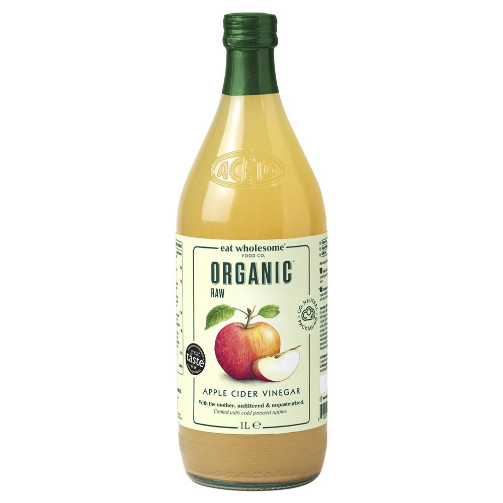 Eat Wholesome - Organic Raw Apple Cider Vinegar with The Mother 1 Litre