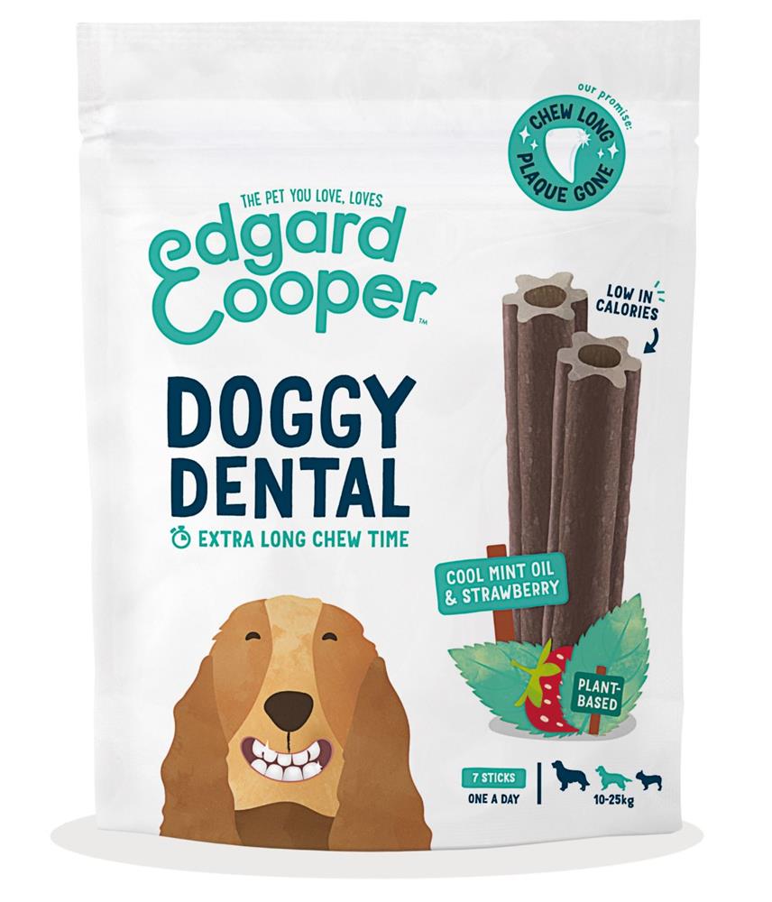 Edgard Cooper Doggy Dental Strawberry & Mint Medium Dog 7 Sticks