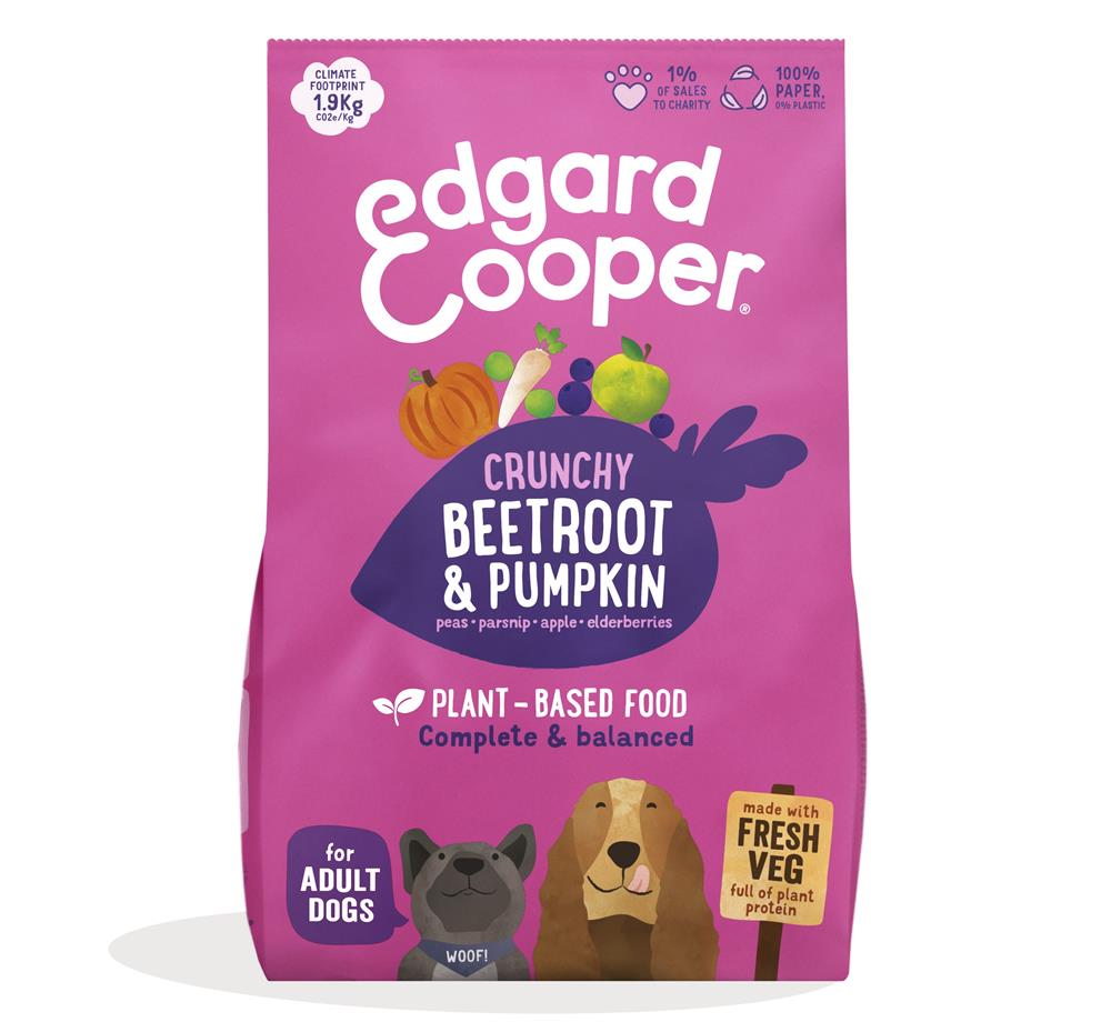 Edgard Cooper Plant-Based Dog Food with Fresh Beetroot and Pumpkin for Dogs