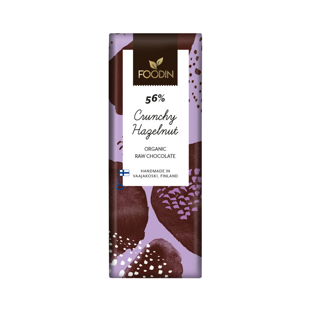 Foodin Organic Raw Chocolate Crunch Hazelnut 56%