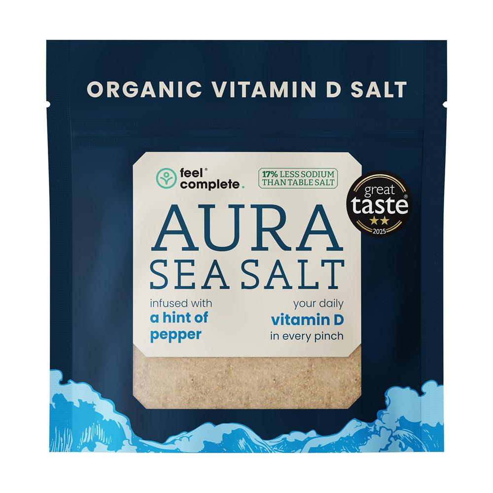Feel Complete - Aura Sea Salt - Organic Black Pepper Vitamin D Celtic Salt 80g
