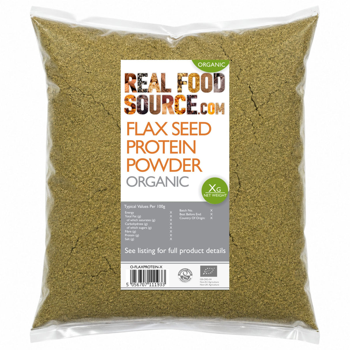 Flaxseed Protein Powder, Organic