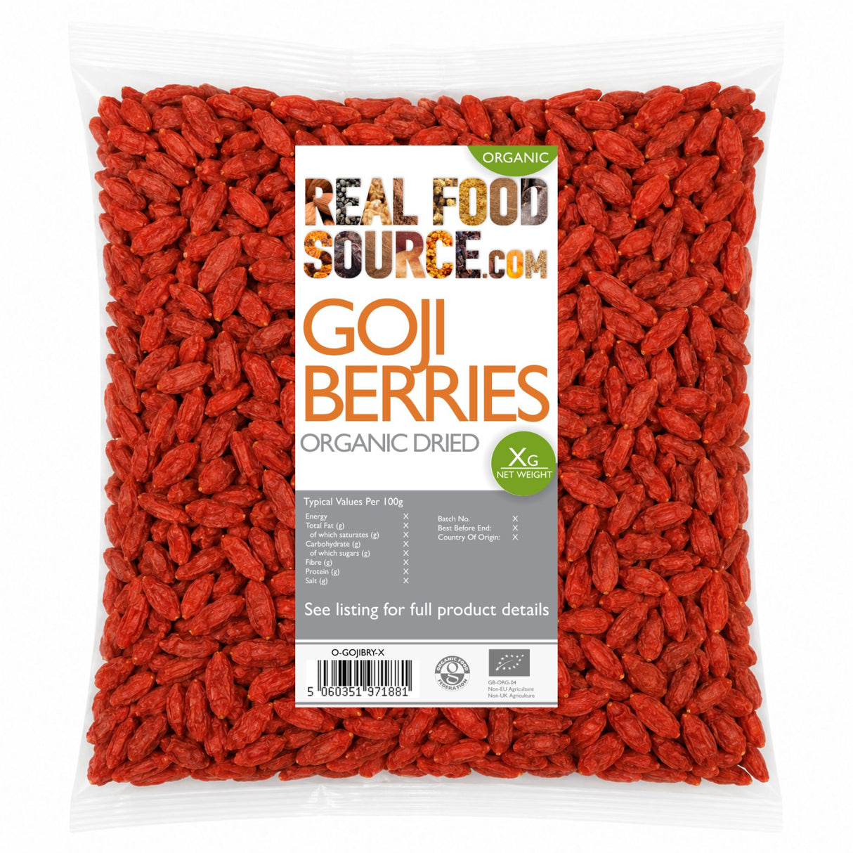 Goji Berries, Organic Dried