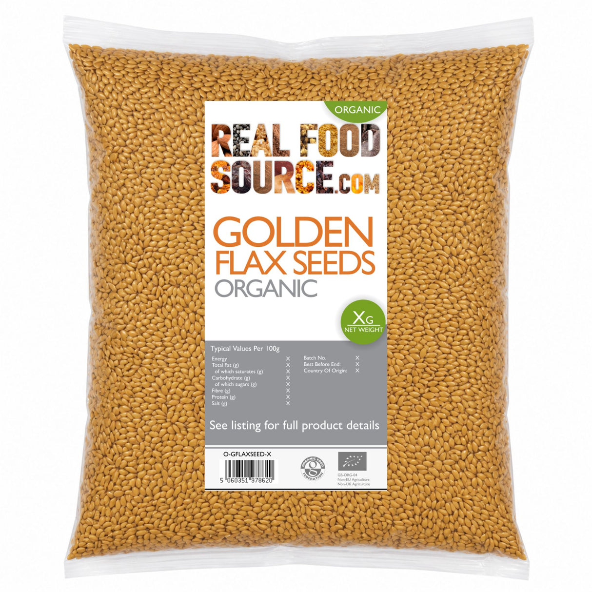 Golden Flax Seeds, Organic