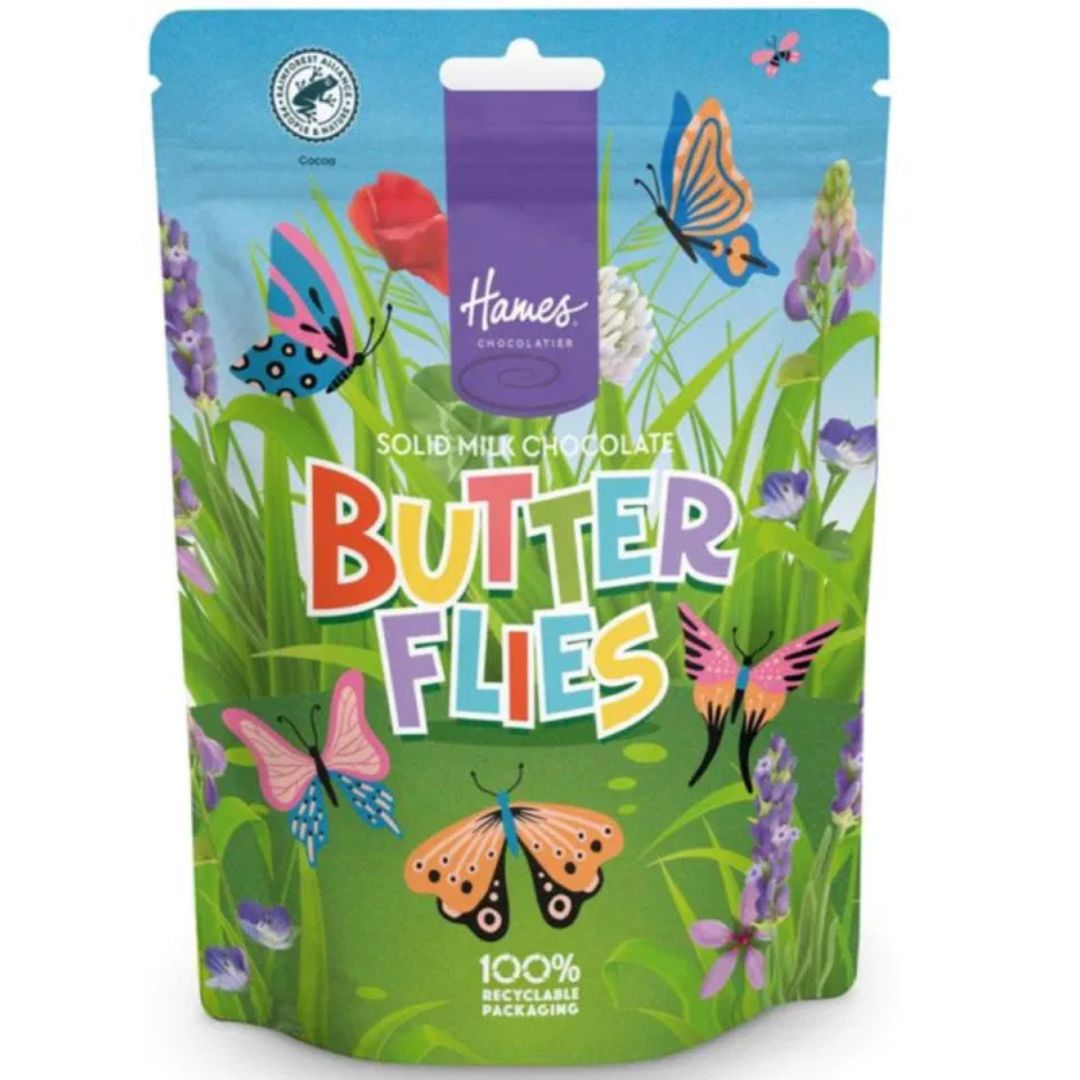 Hames Chocolate - Milk Chocolate Butterflies 100g