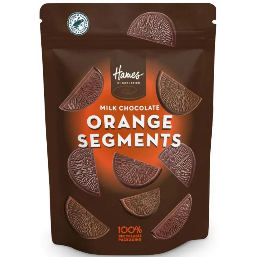 Hames Chocolate - Milk Chocolate Orange Slices Munch Pouch 100g