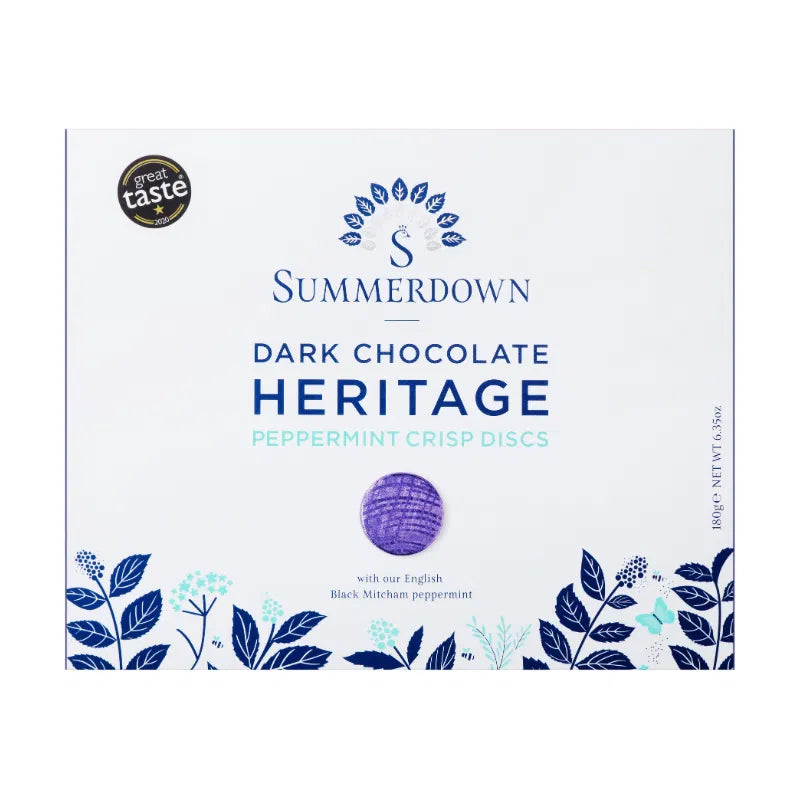 Summerdown - Dark Chocolate Heritage Peppermint Crisp Discs 180g