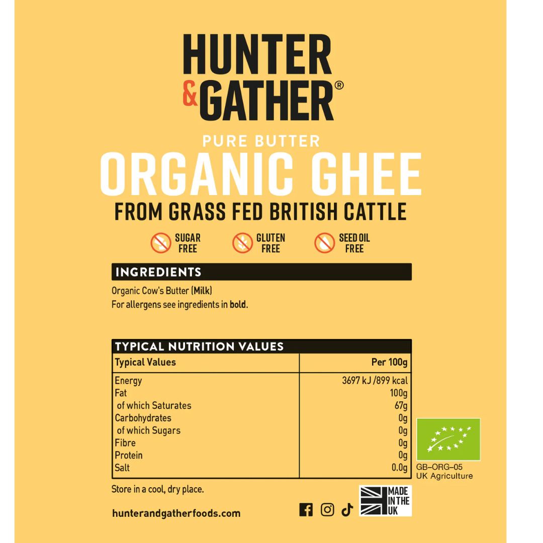 Hunter & Gather - Grass Fed Organic Ghee