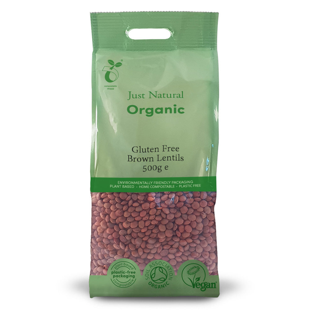 Just Natural - Organic Gluten Free Brown Lentils 500g