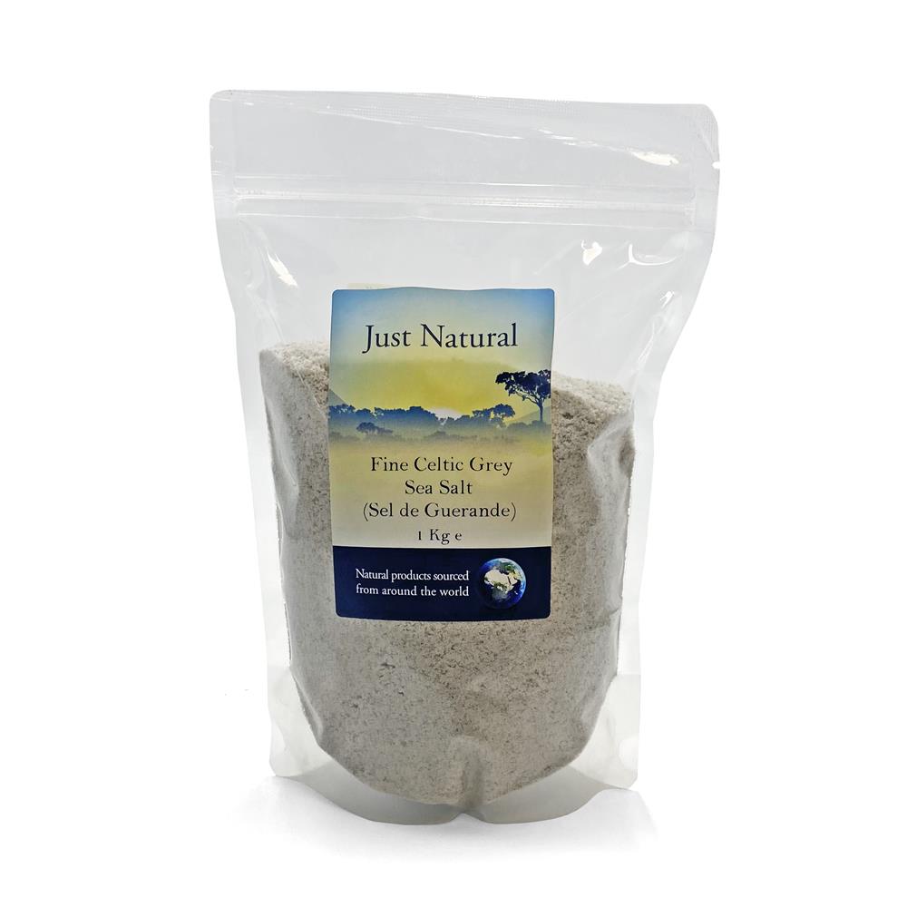 Just Natural - Fine Celtic Grey Sea Salt (Sel de Guerande) Unrefined