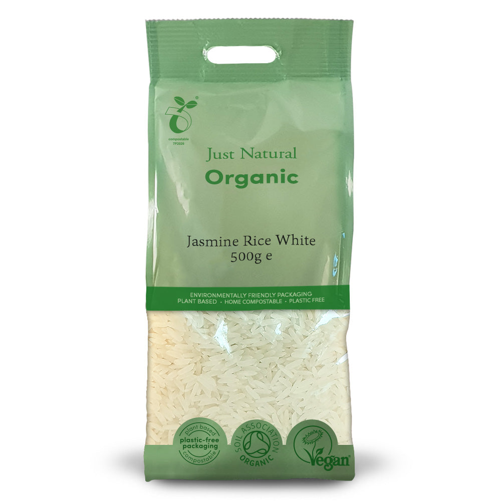 Just Natural - Organic Jasmine Rice White 500g – RealFoodSource