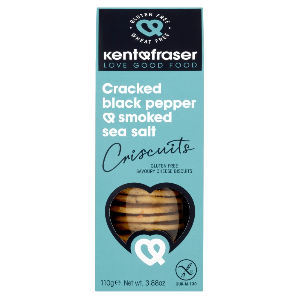 Kent & Fraser Gluten-Free Cracked Black Pepper & Sea Salt Cheese Wafer