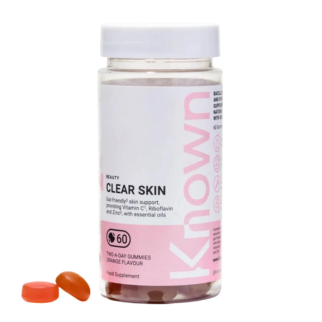 Known Clear Skin Orange Vegetarian Gummy Supplements x 60