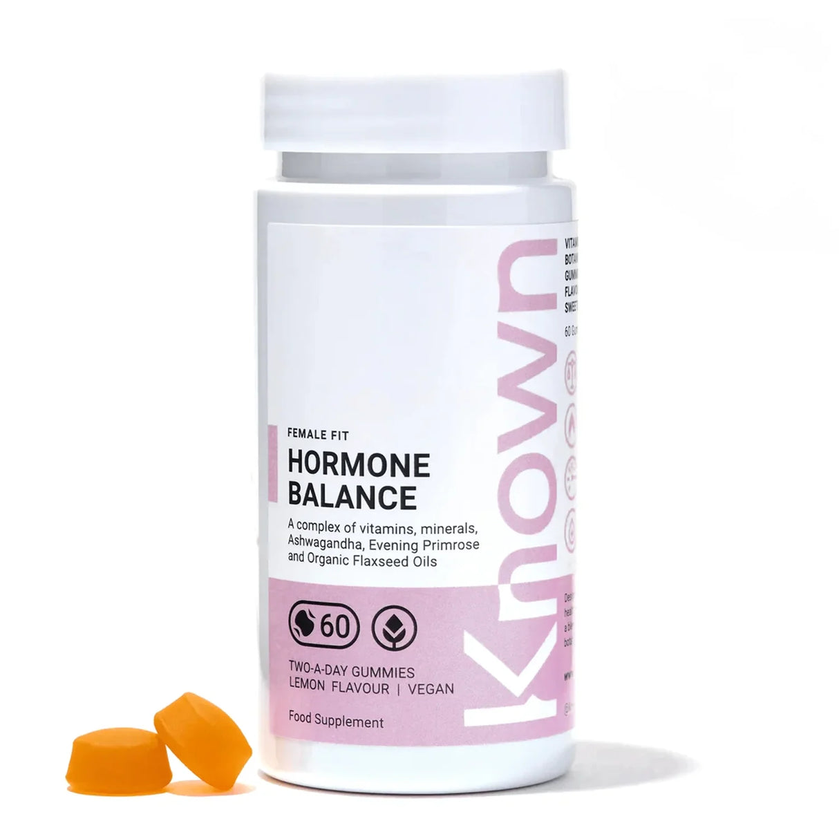 Known Hormone Balance Lemon Vegan Gummy Supplements x 60