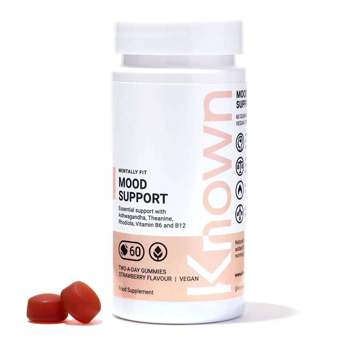 Known Mood Support Vegan Gummy Supplements with Ashwagandha x 60