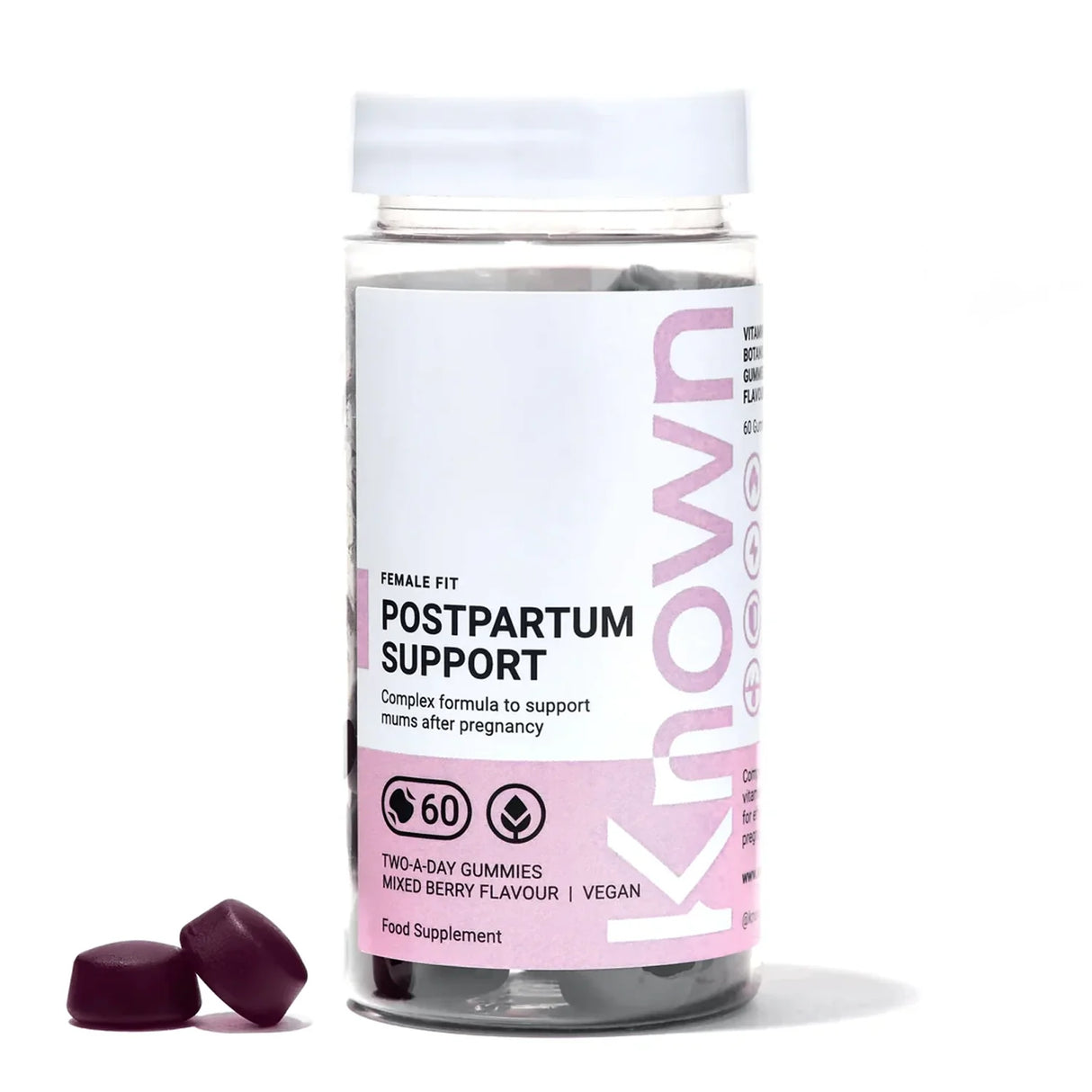 Known Postpartum Support Vegan Gummy Supplements x 60