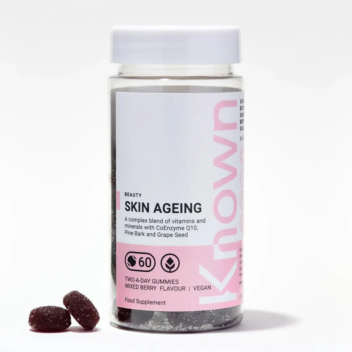 Known Skin Ageing Vegan CoEnzyme Q10 Gummy Supplements x 60