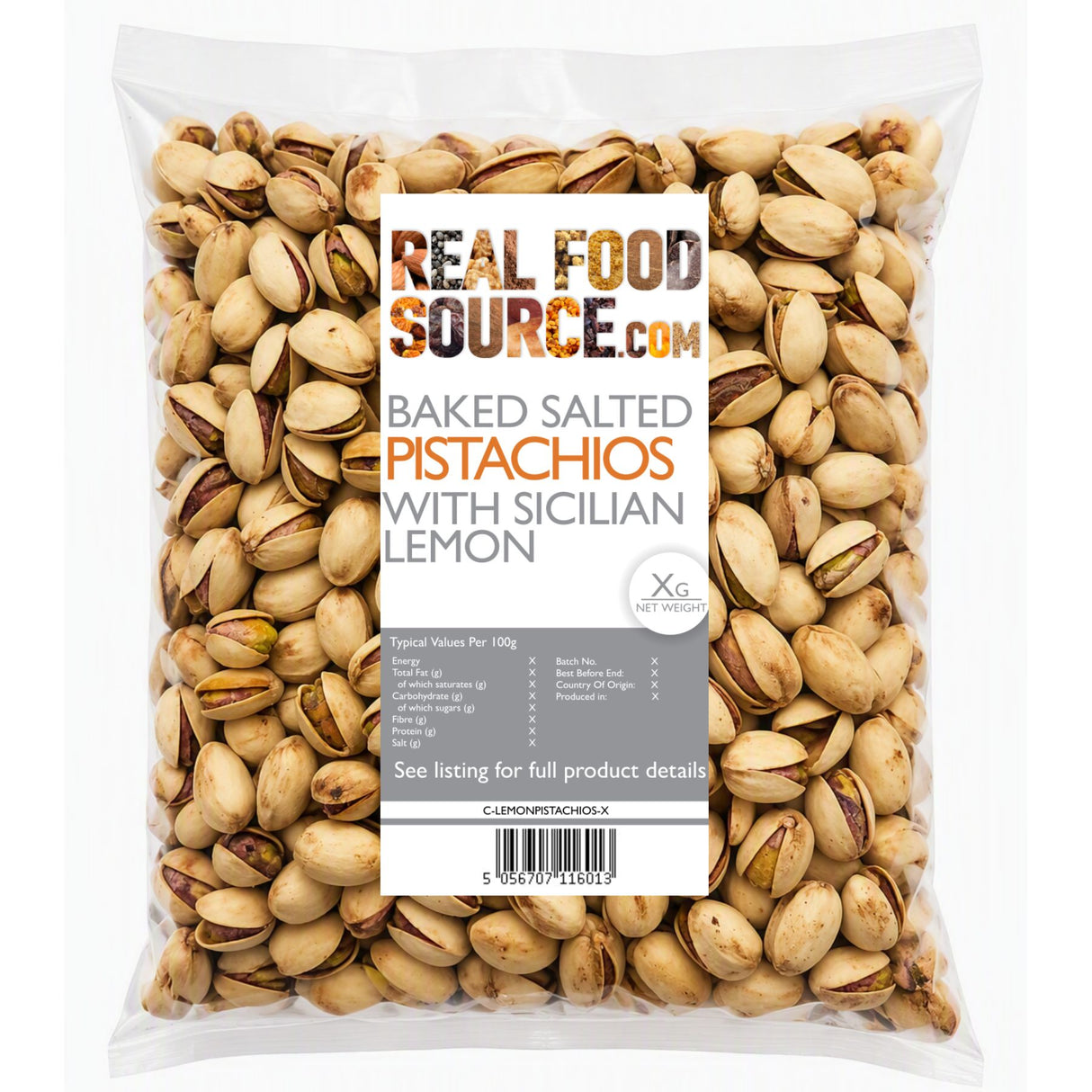 Baked Salted Pistachios with Sicilian Lemon