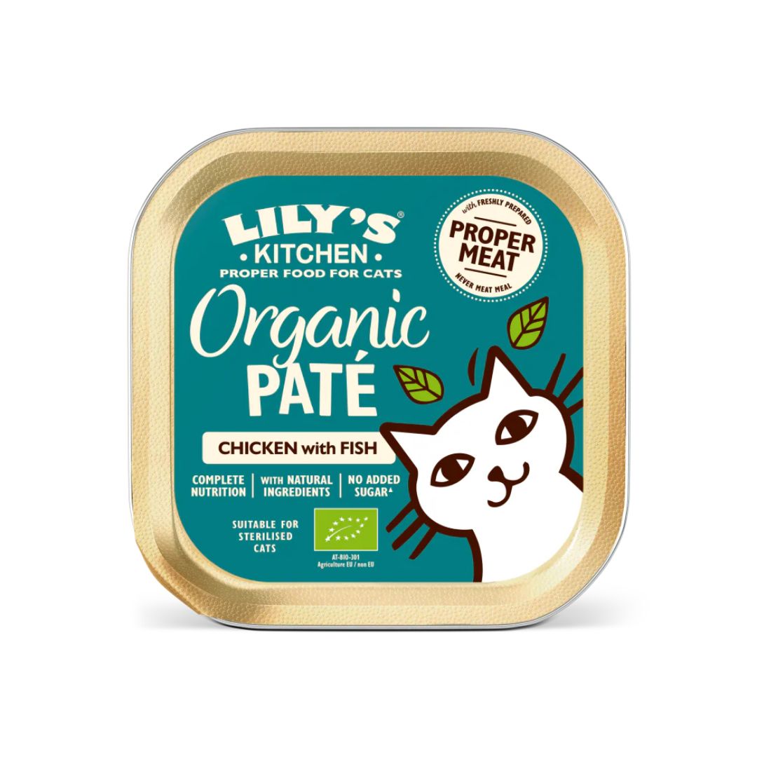 Lily's Kitchen - Organic Chicken with Fish Pate for Cats