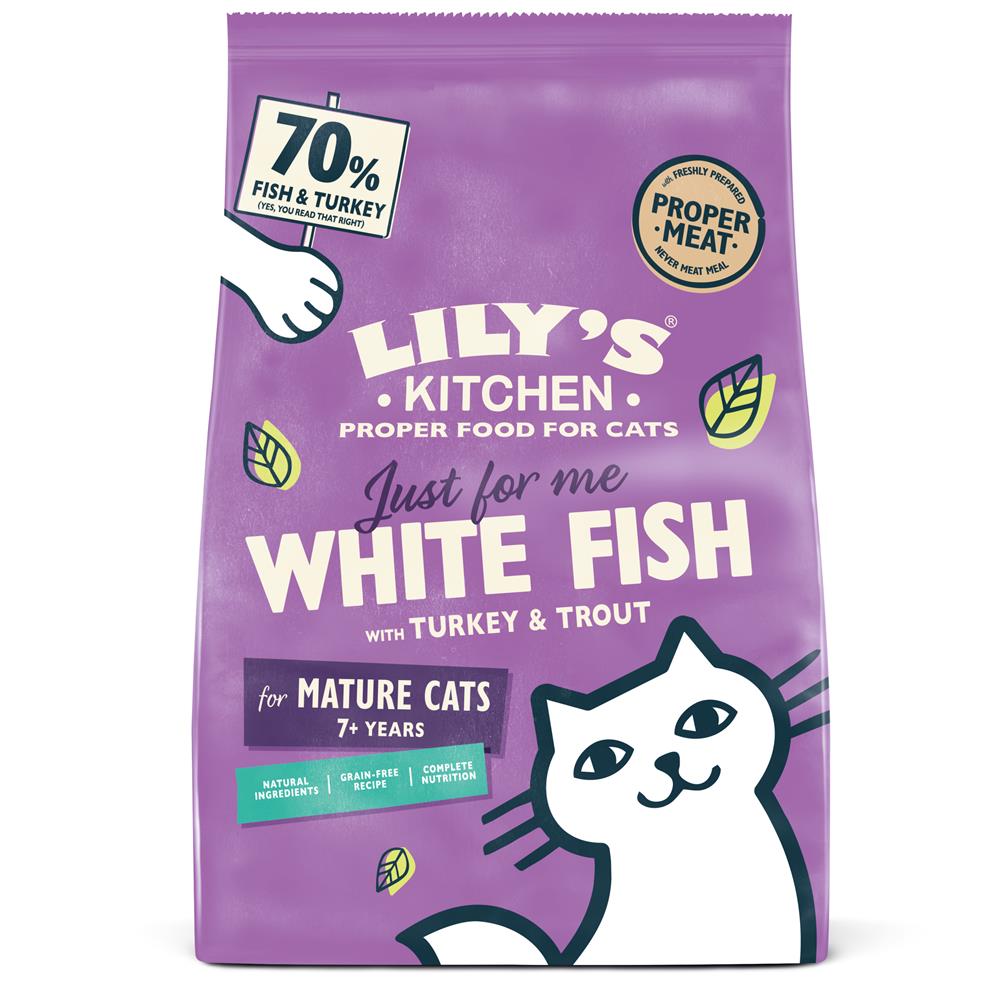 Lily's Kitchen - White Fish with Turkey & Trout Senior Dry Food for Cats