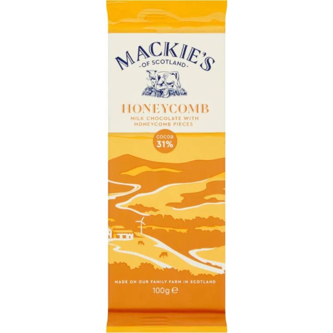 Mackies - Honeycomb Milk Chocolate 100g