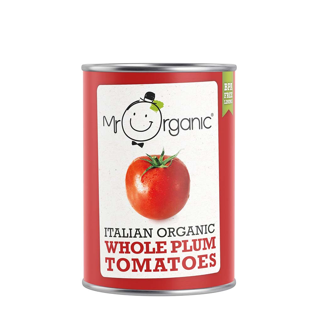 Mr Organic Whole Peeled Tomatoes