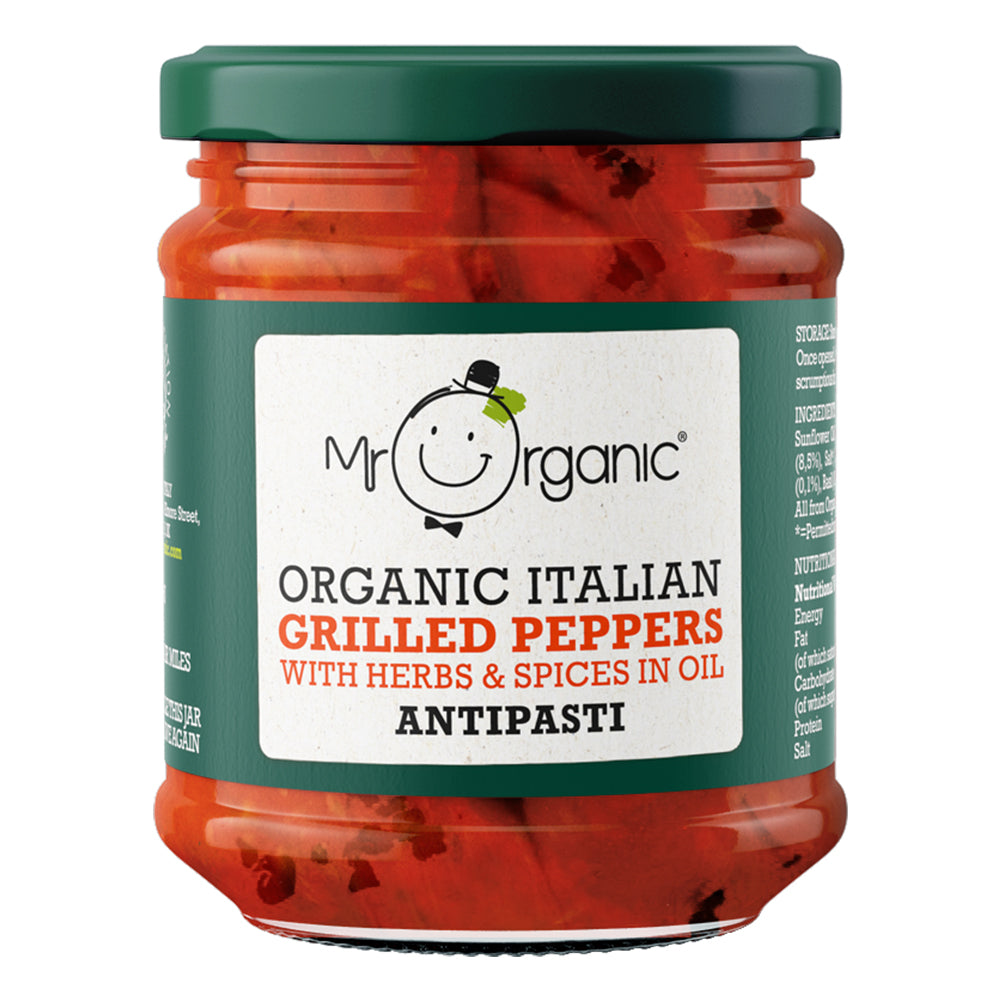 Mr Organic Grilled Peppers Antipasti