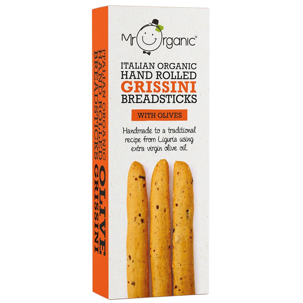 Mr Organic Grissini Breadsticks with Olives