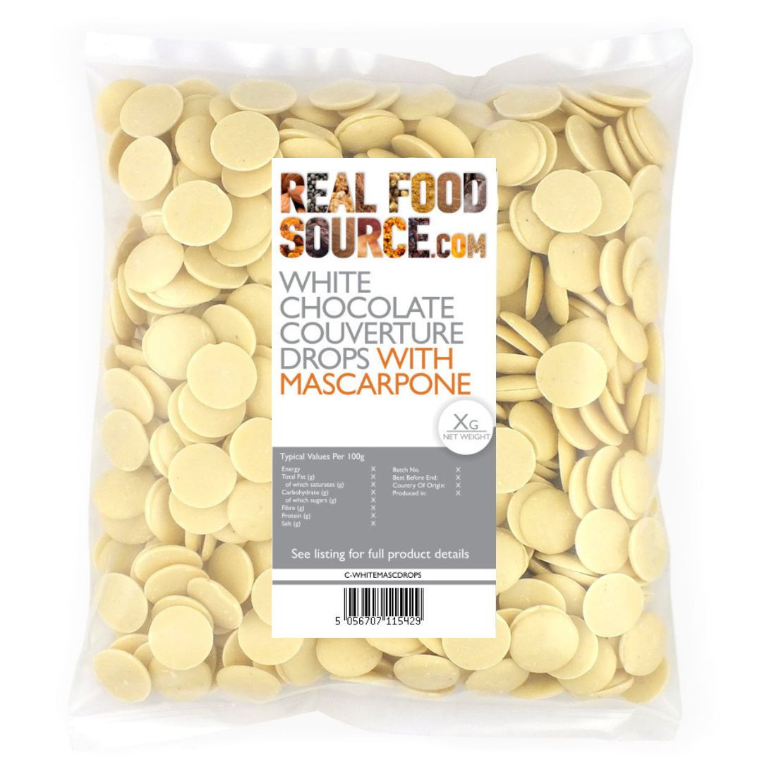 White Chocolate Couverture Drops with Mascarpone