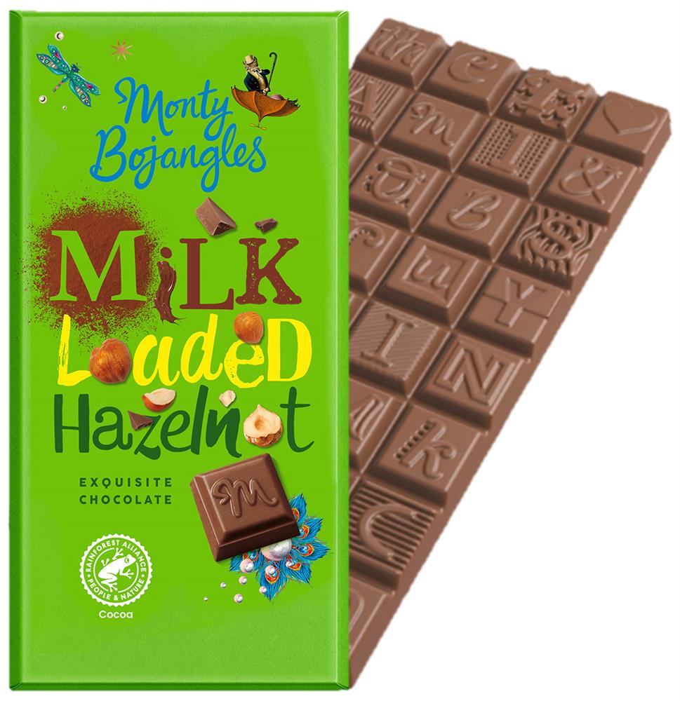 Monty Bojangles - RFA Milk Loaded Hazelnut Premium Chocolate Bar