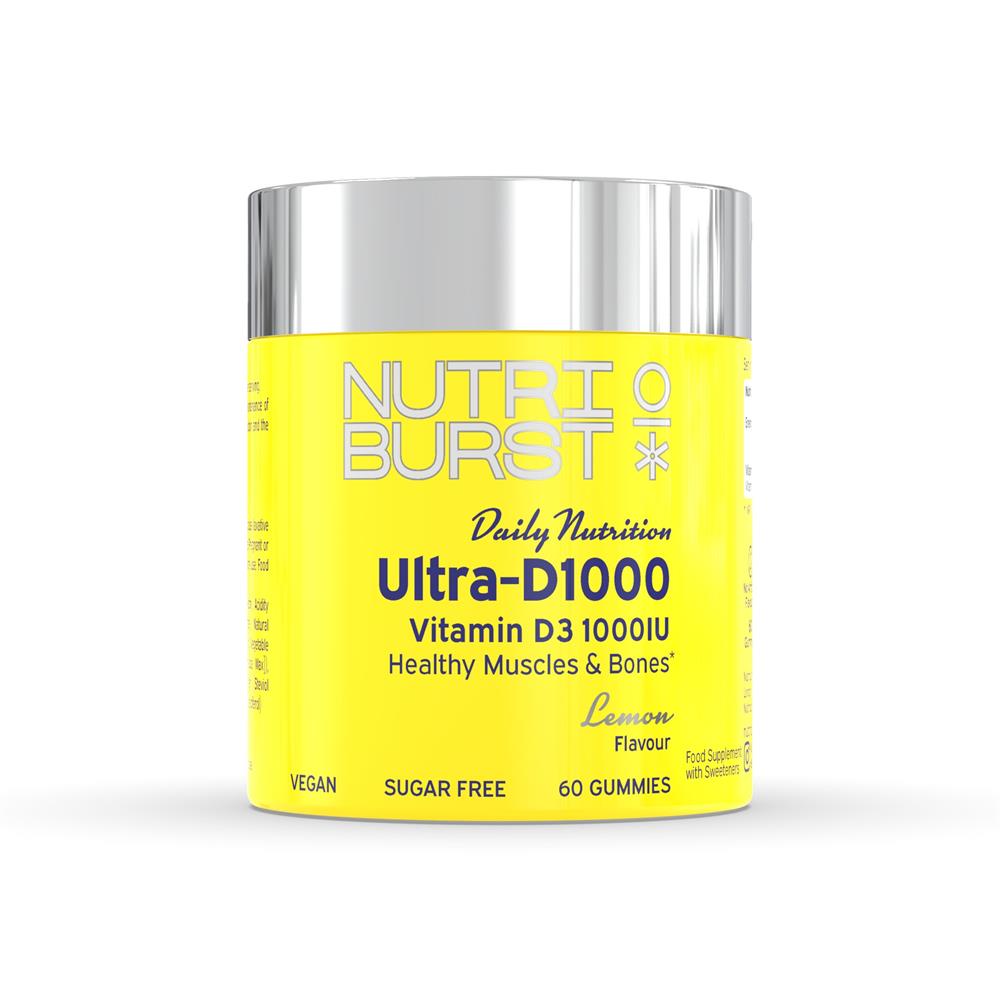 Nutriburst - Vitamin D3 1000IU Vegan Sugar Free 60 Gummies