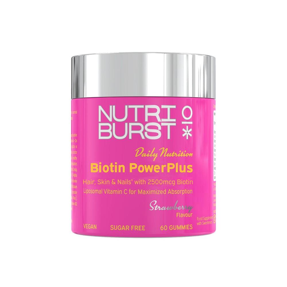 Nutriburst - Biotin PowerPlus 2500mcg Vegan Sugar-Free 60 Gummies