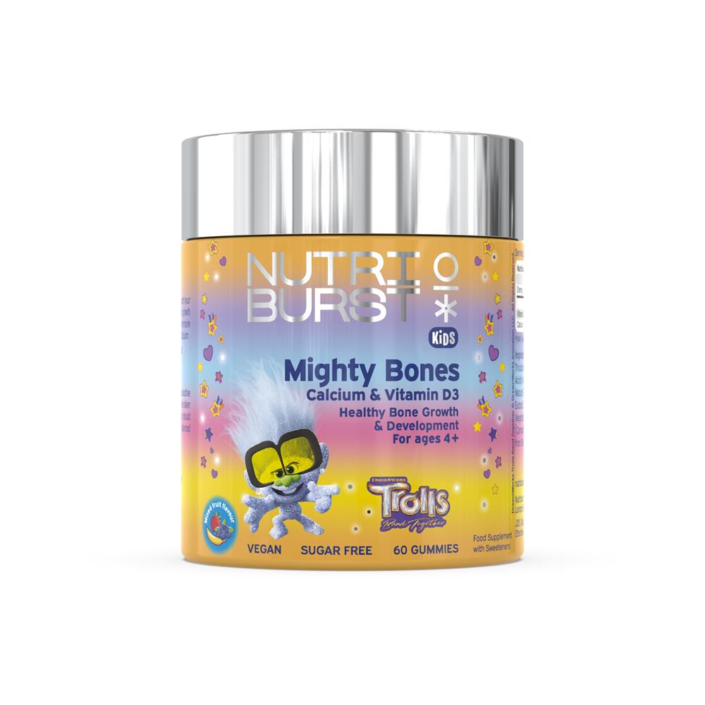 Nutriburst Kids Sugar-Free Vegan Mighty Bones Gummies