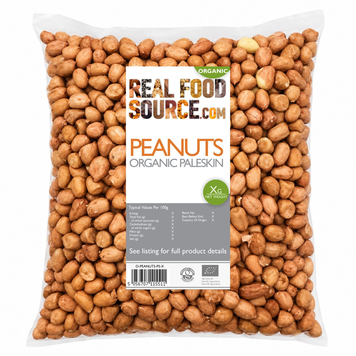 Peanuts, Organic Paleskin