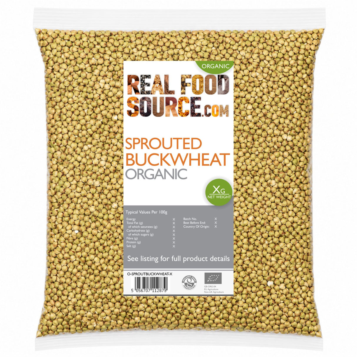 Sprouted Buckwheat, Organic