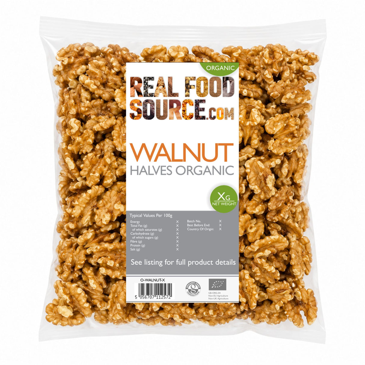 Walnut Halves, Organic