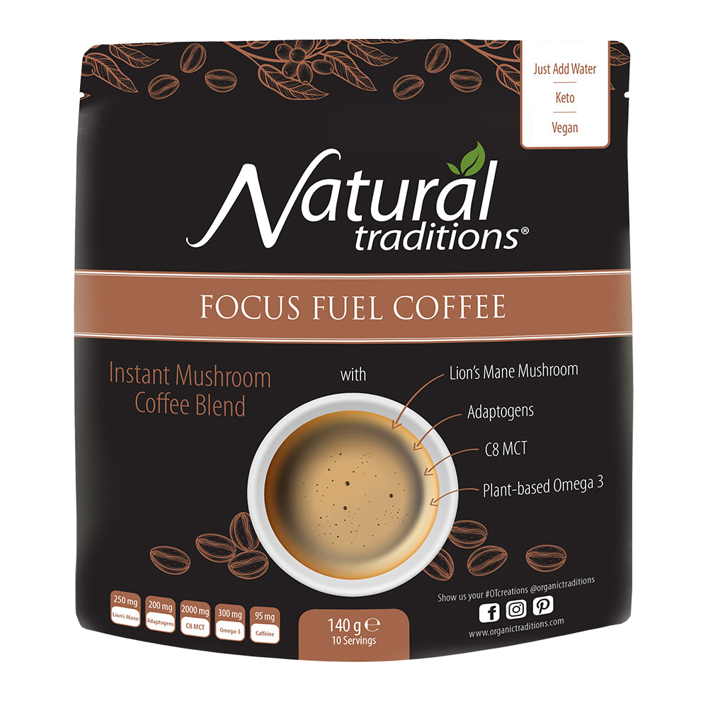 Organic Traditions - Organic Instant Mushroom Coffee Focus Fuel