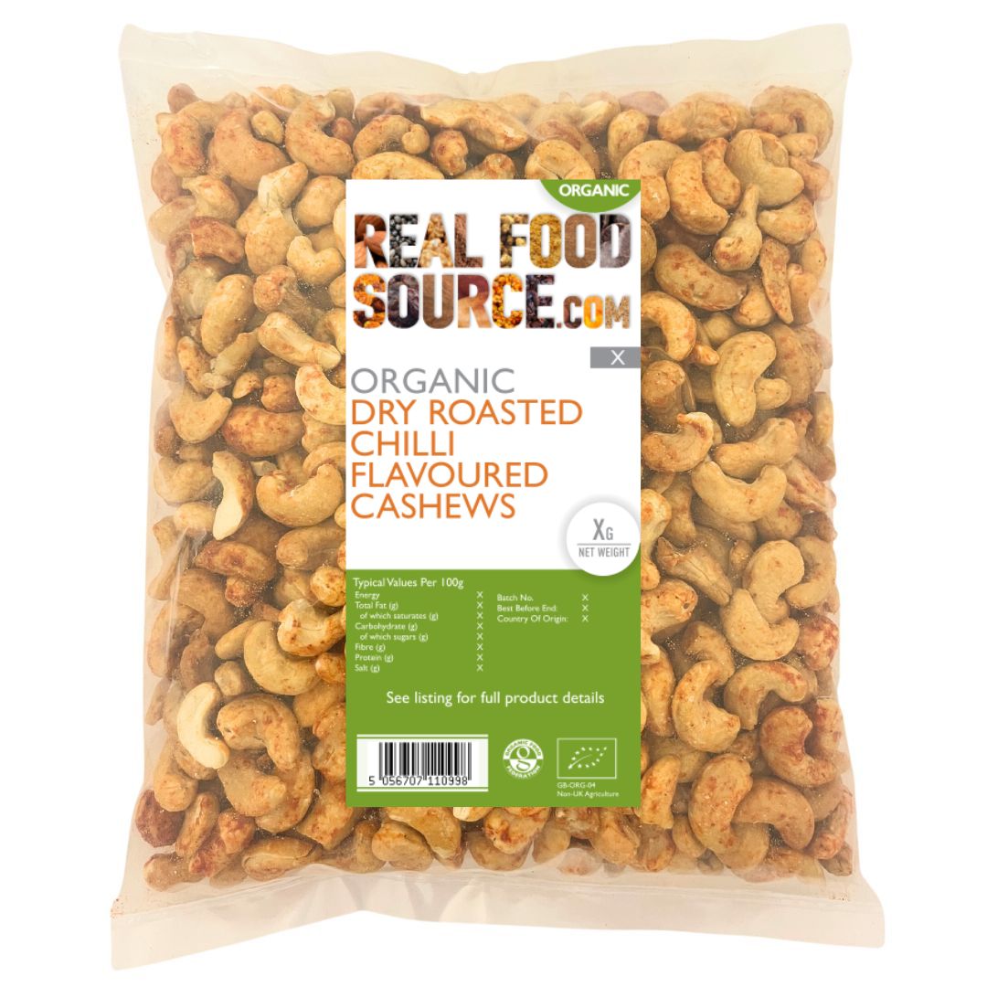 Organic Dry Roasted Chilli Cashews