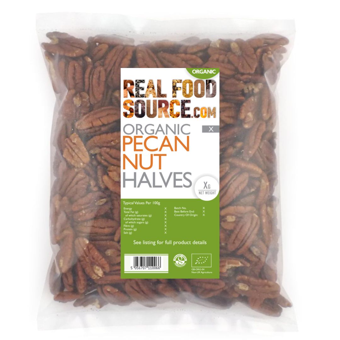 Organic Large Pecan Nut Halves – RealFoodSource