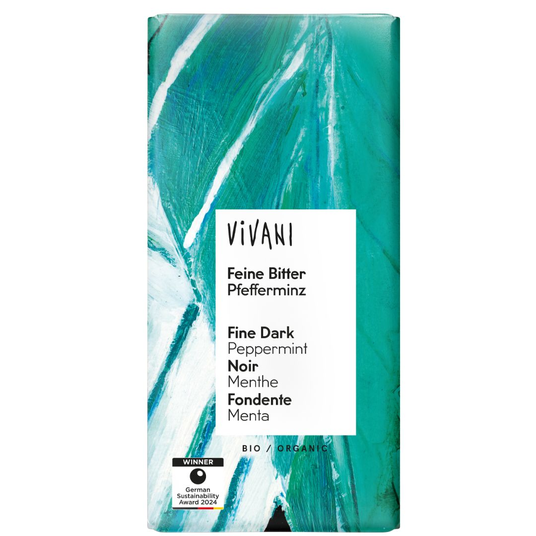 Organic Vivani 68% Fine Dark Peppermint Chocolate Bar