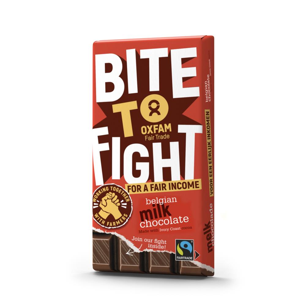 Oxfam Fair Trade - BITE TO FIGHT Belgian Milk Chocolate
