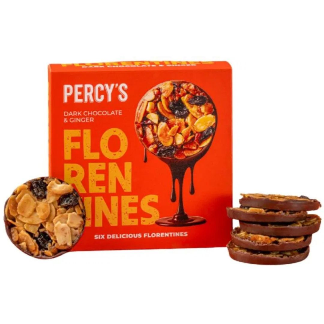 Percy's - Dark Chocolate and Ginger Florentines 115g