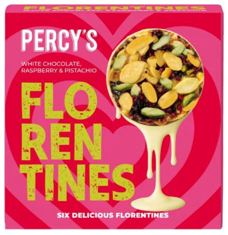 Percy's - White Chocolate Raspberry and Pistachio 115g
